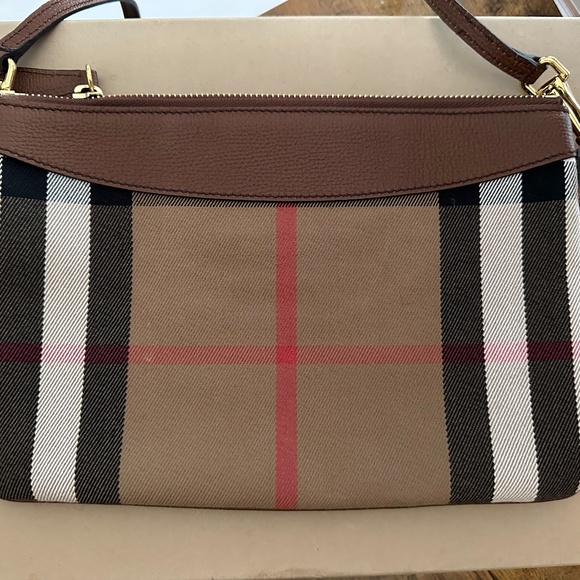 Burberry Derby Peyton House Check Coated Canvas Crossbody Mini Bag - Picture 2 of 6